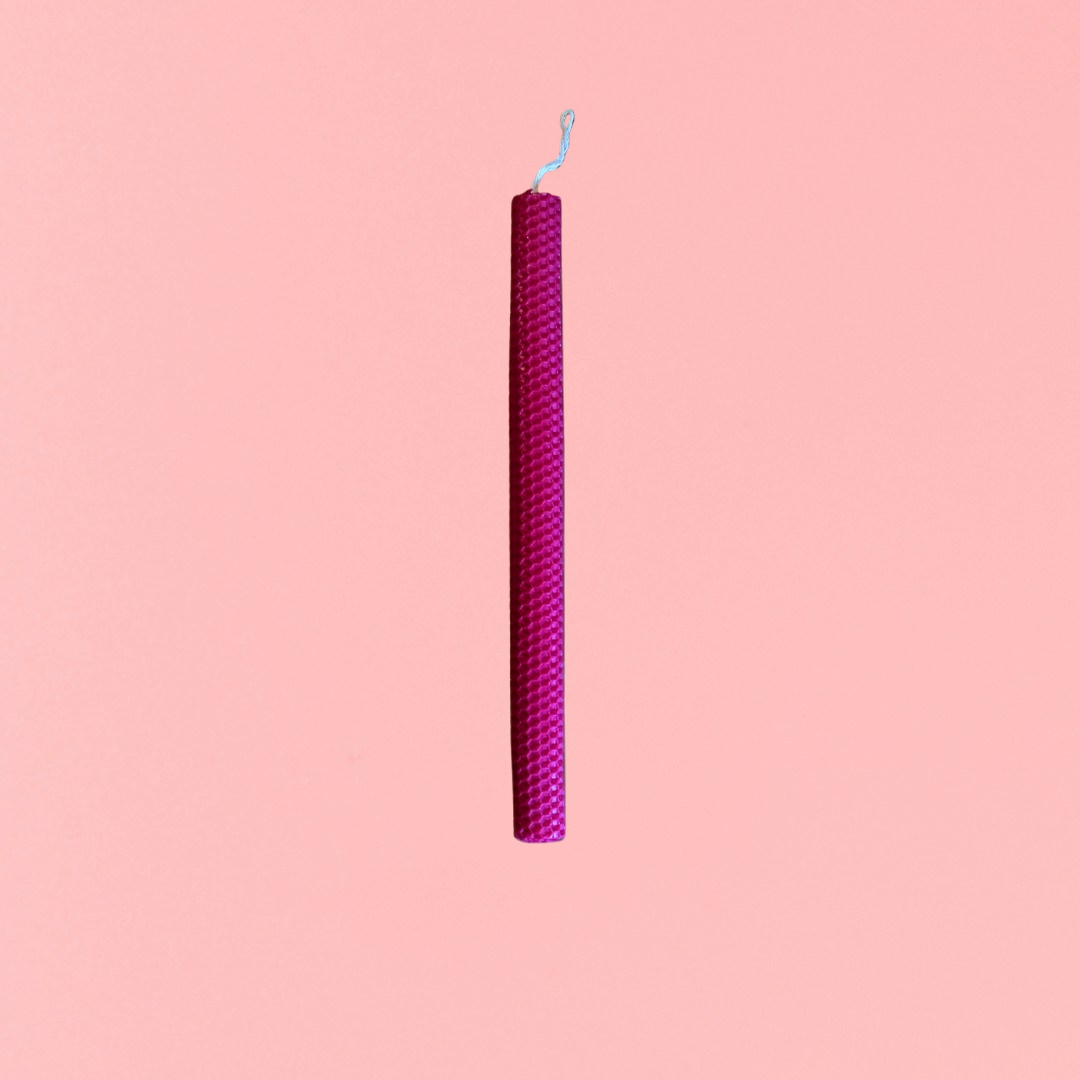 Easter colored candle 30cm - Fuchsia