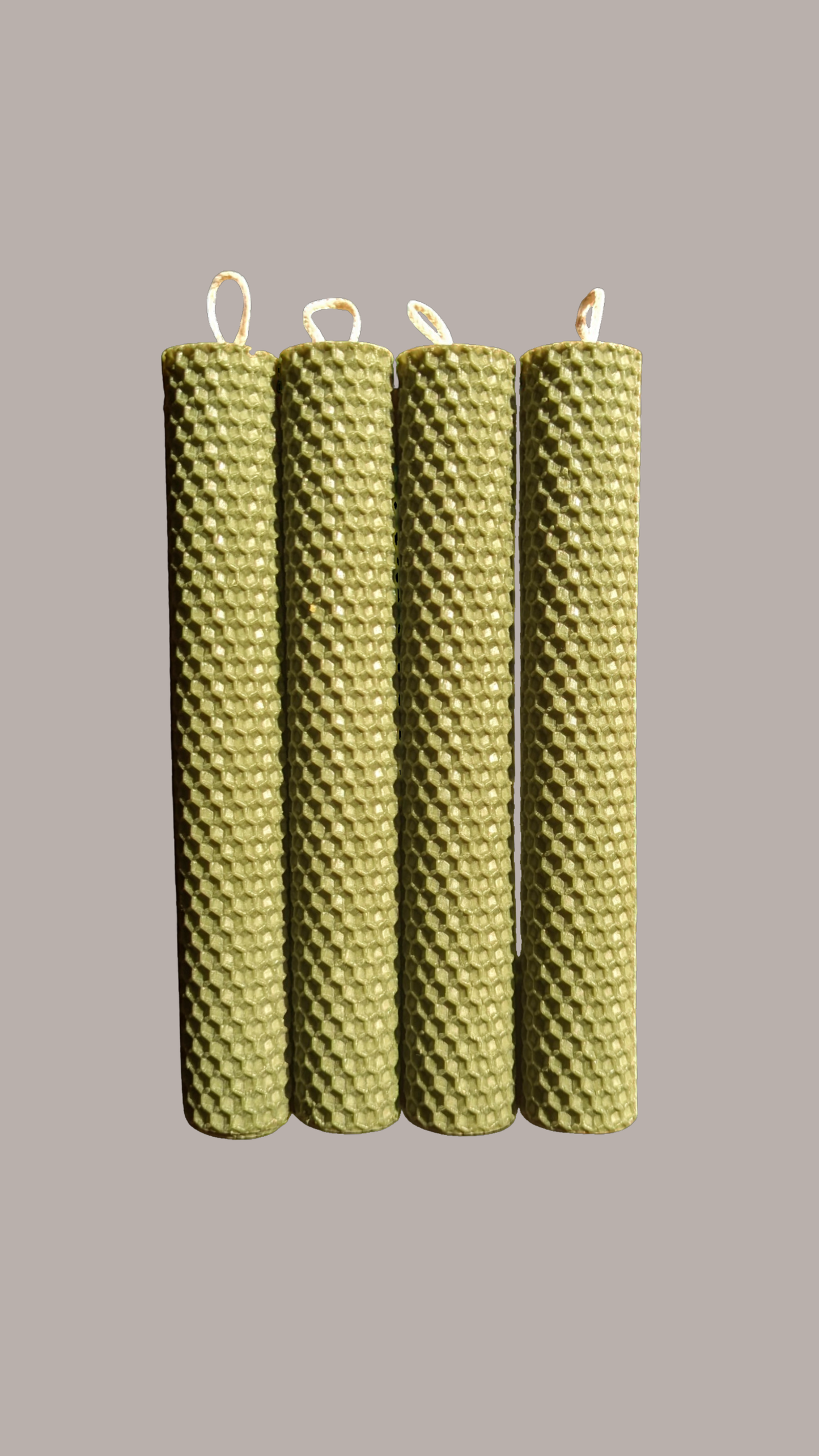 Osterkerze, 30 cm, olivgrün