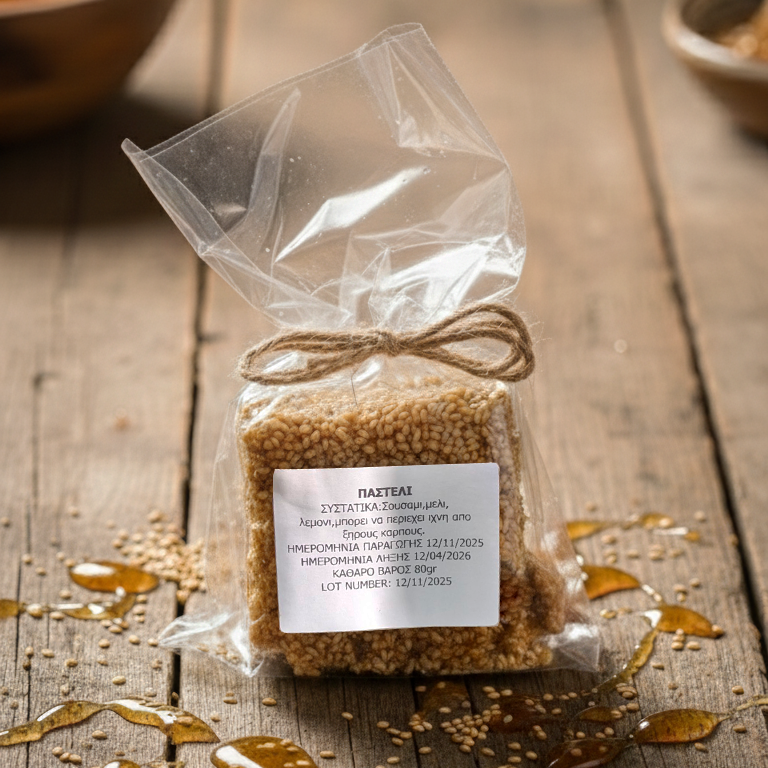 Χειροποίητο παστέλι με μέλι & σουσάμι