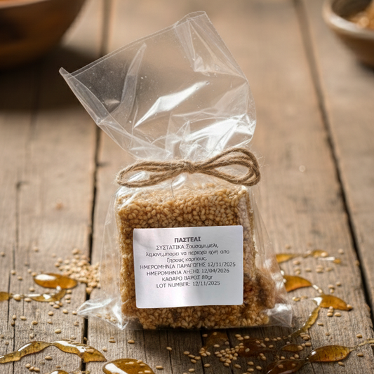 Χειροποίητο παστέλι με μέλι & σουσάμι